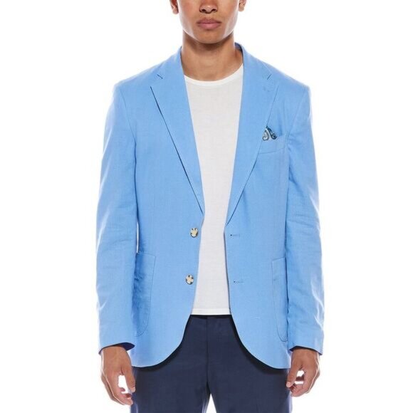 Tailorbyrd Men's Solid Linen-Blend Sportcoat 40R - Picture 4 of 4
